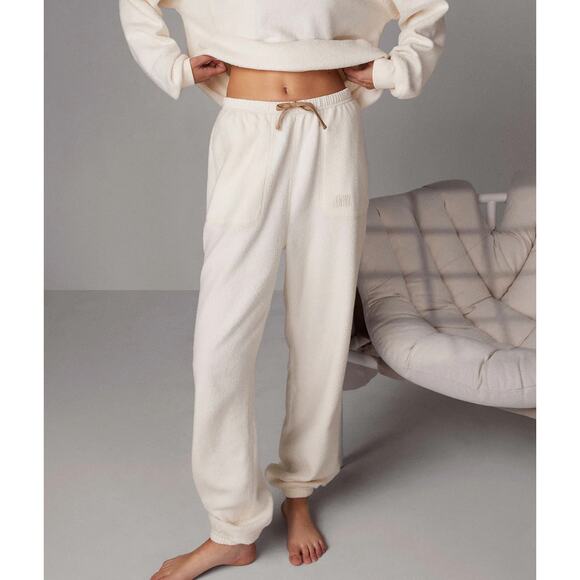 lunya Pants - LUNYA Silksweats Reversible Silk Blend Jogger Cream Women's Size M Loungewear